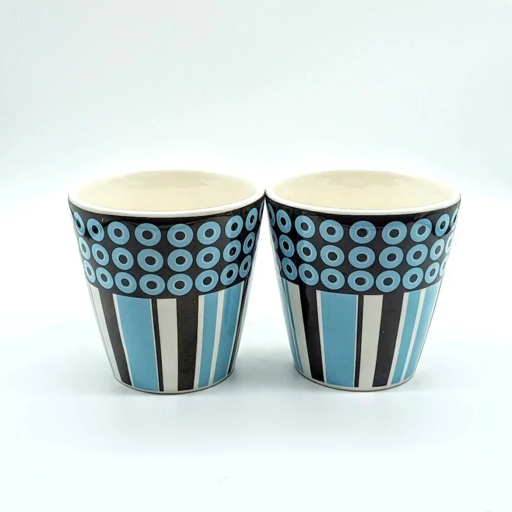 Jonathan Adler Happy Home Circles and Stripes Ceramic Mugs